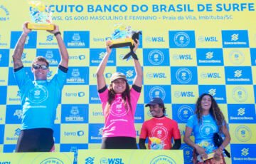 Luan Wood e Sophia Medina são campeões do Circuito Banco do Brasil de Surfe - Etapa Imbituba