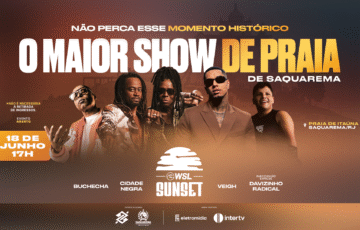 WSL Sunset terá Cidade Negra, Veigh, Buchecha e muito mais em Saquarema