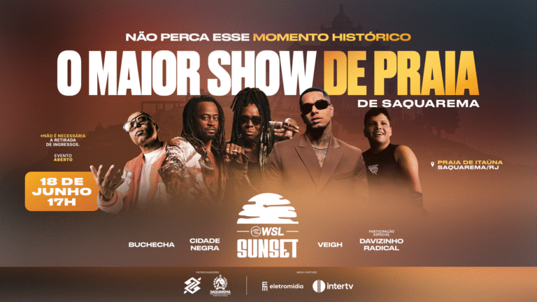 WSL Sunset terá Cidade Negra, Veigh, Buchecha e muito mais em Saquarema