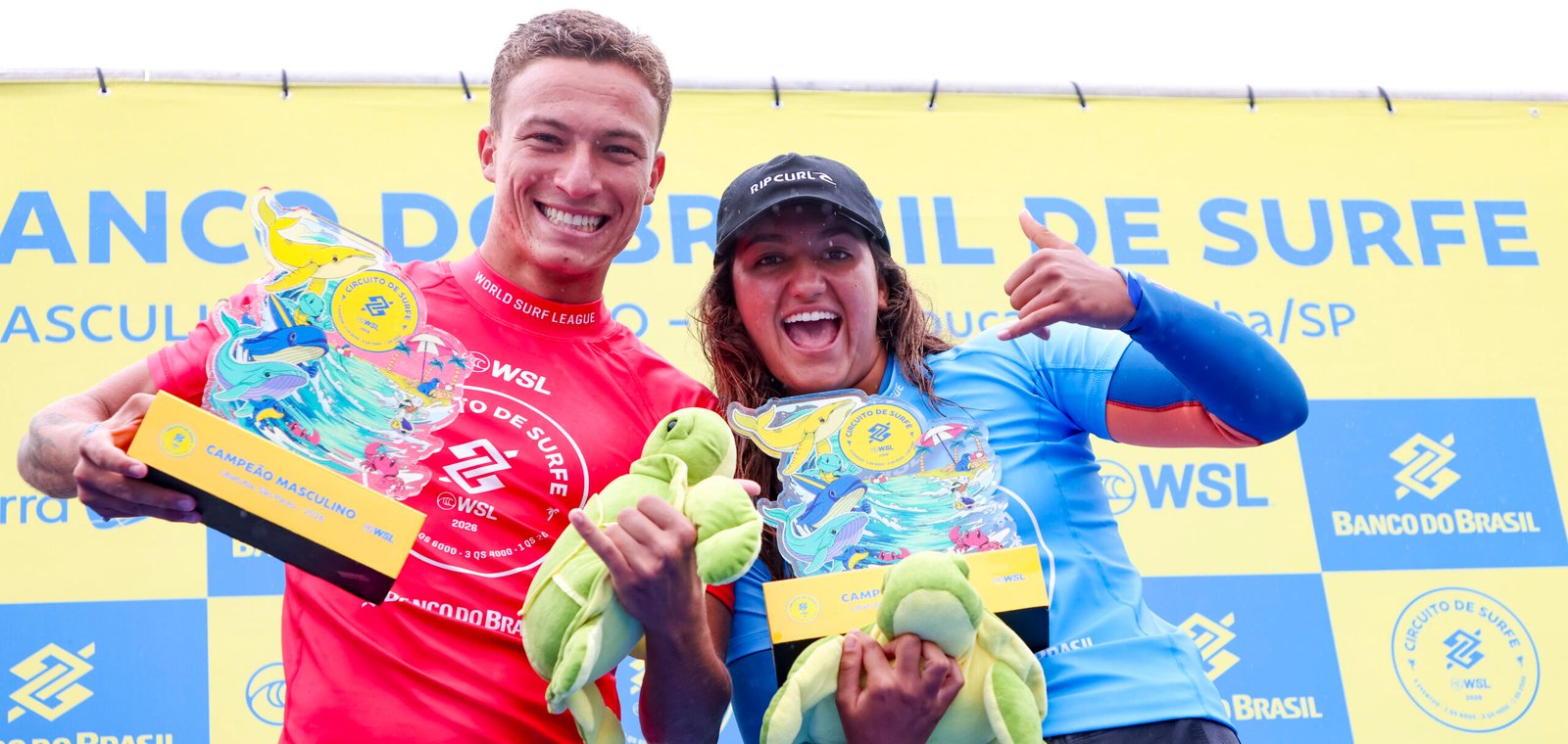 Heitor Mueller e Sophia Medina vencem o Circuito Banco do Brasil de Surfe - Etapa Ubatuba